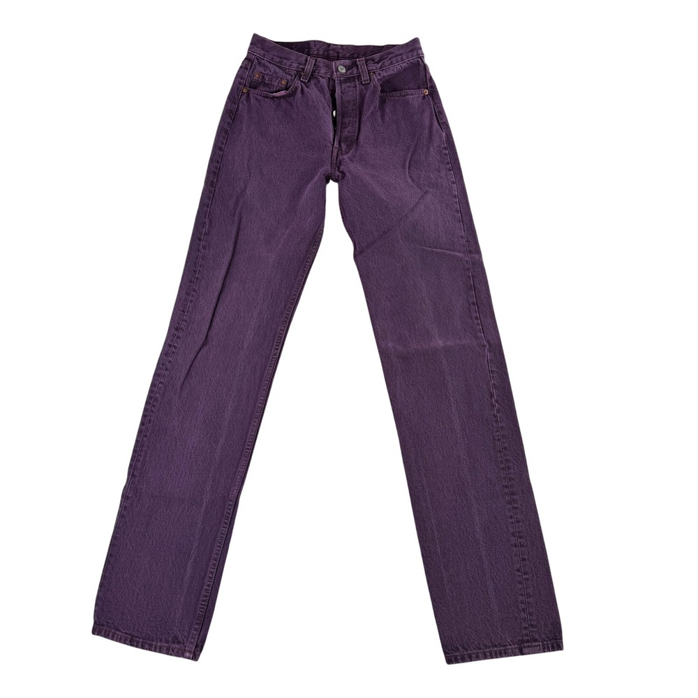 Levi's 501 Jeans Mens 30x36 Purple Vintage 90s Made in USA Straight Leg‎ Denim